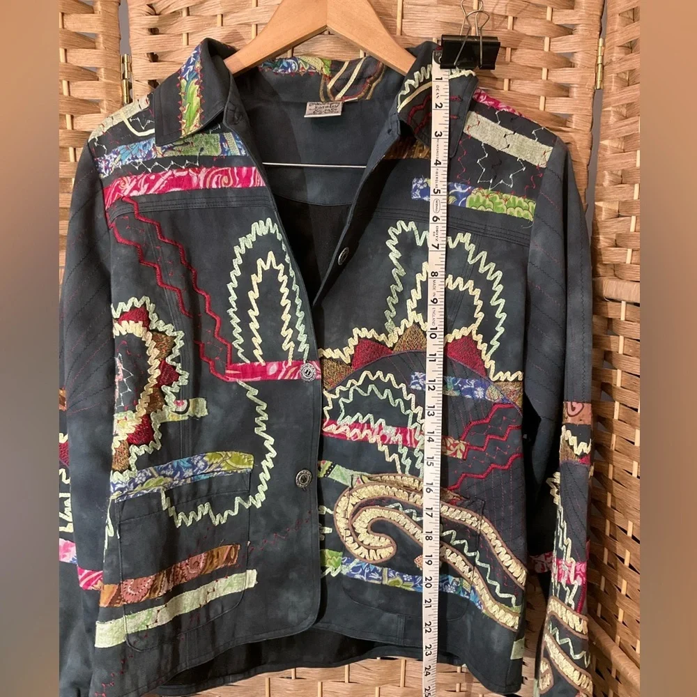 Vintage Parsley and Sage Quilt Trim Jacket - Picture 15 of 16